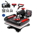 VEVOR Heat Press Machine 15 x 15 Inch 8 in 1 Heat Press 800W Sublimation Machine 360° Rotation Swing Away 8 in 1 Shirt Printing Machine Dual-Tube Heating for DIY T-Shirts Cap & Mugs Blue