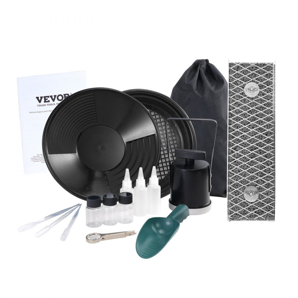 VEVOR Gold Panning Kit With Mini Sluice Box, 12
