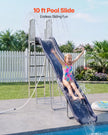 10 ft Outdoor Water Slide for Kids with Sprinkler & Ladder