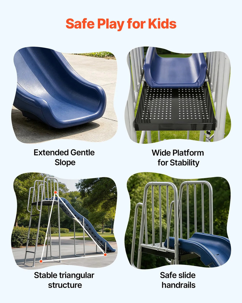 10 ft Outdoor Water Slide for Kids with Sprinkler & Ladder