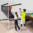 VEVOR Arcade Cage Basketball Game, 2 Player Indoor Basketball Game, Home Dual Shot Sport with 5 Balls, 8 Game Modes, Electronic Scoreboard, and Inflation Pump, for Kids, Adults (Black & White)