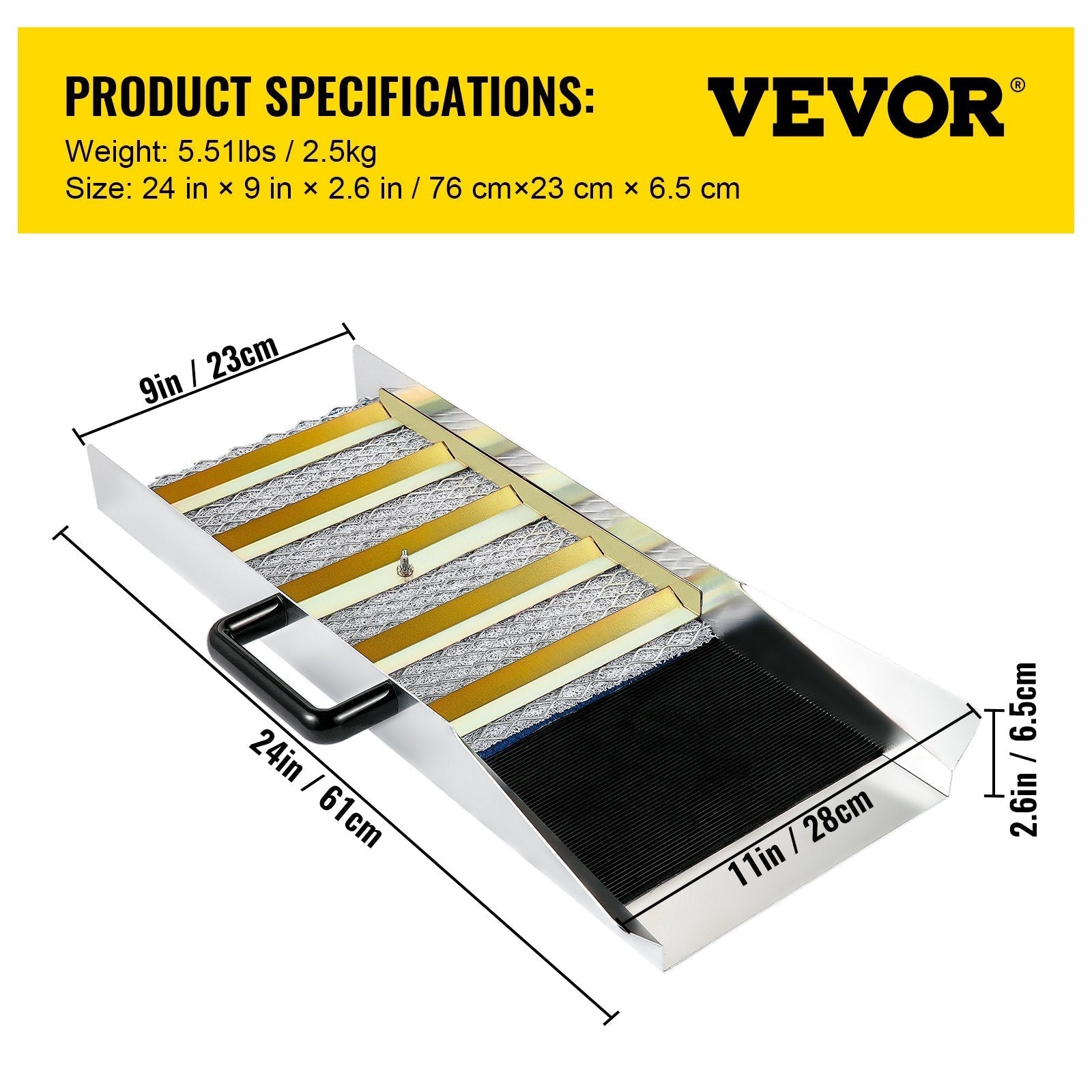 VEVOR Aluminum Alloy Sluice Box, Compact 24