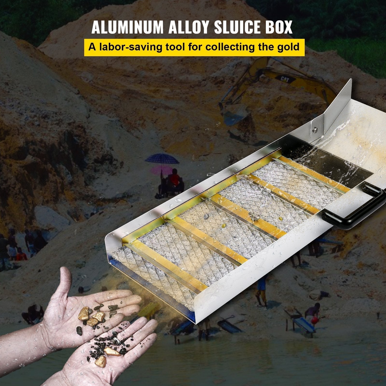 VEVOR Aluminum Alloy Sluice Box, Compact 30\