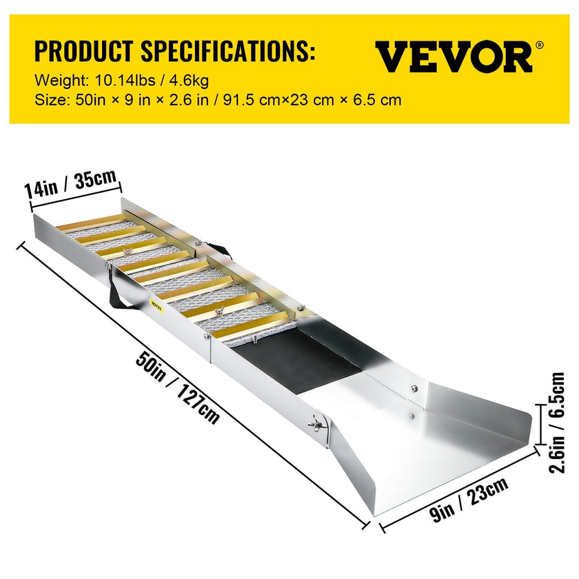 VEVOR Folding Aluminum Alloy Sluice Box, Compact 50