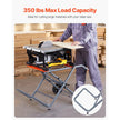 VEVOR Portable Table Saw Stand with Wheels 350lbs Load Capacity Rolling Foldable