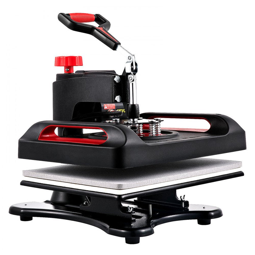 VEVOR Heat Press Machine 12x15, 800W Heat Press for Sublimation 5 in 1 Combo, Dual Digital Heat Press Transfer, Uniform Heat, Anti-Scald Cover, Vinyl Transfer Printer for T Shirts Mug Cap Plate, Red