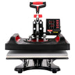 VEVOR Heat Press 15x15, Upgraded Heat Press Machine 5 in 1, Anti-Scald, Fast-Heating, Swing Away Digital Control Multifunction Heat Press for Sublimation Combo for T-Shirt Hat Cap Mug Plate, Red