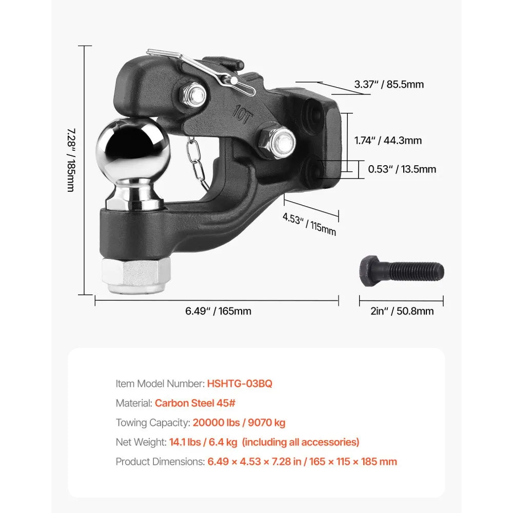 VEVOR Pintle Hitch 2-5/16