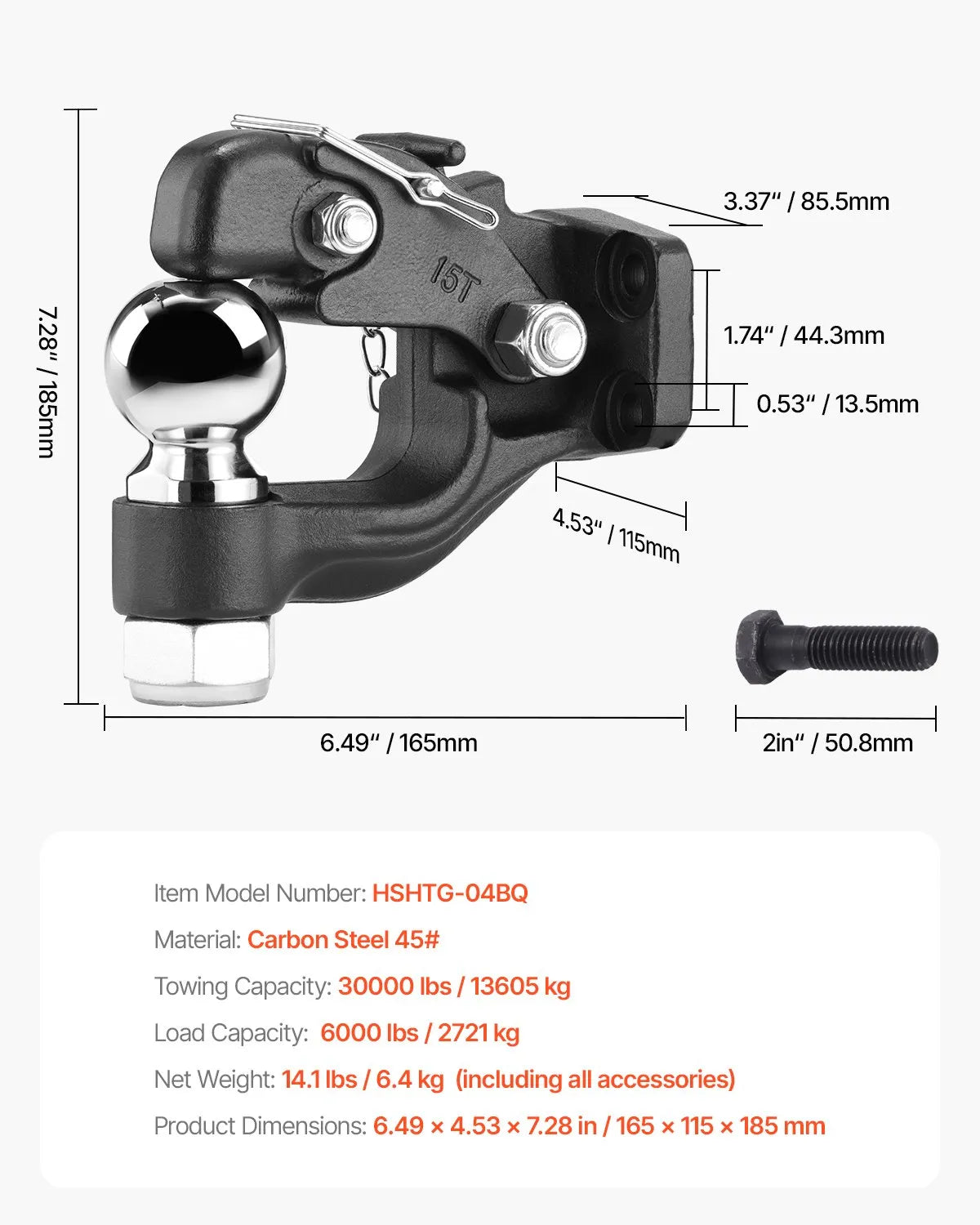 VEVOR Pintle Hitch 2-5/16