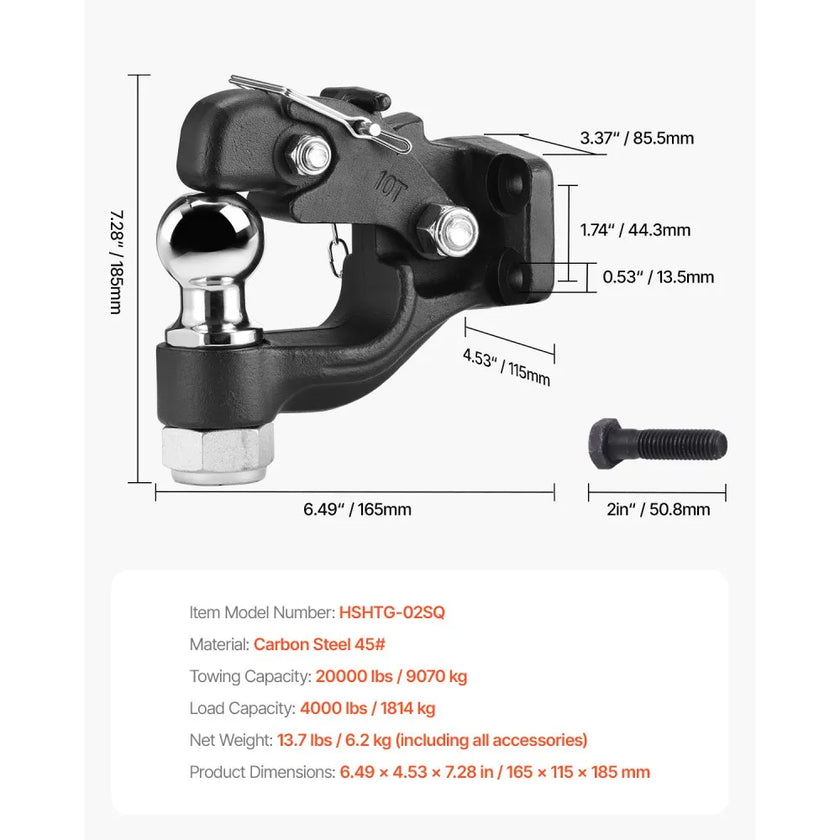 VEVOR Pintle Hitch Combination 2