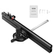 VEVOR Precision Miter Gauge, Standard Slot 3/4'' x 3/8'', Aluminum Alloy Table Saw Miter Gauge with 24 in Grating 15 Angle Stops Adjustable Spring Loaded Plunger and Removable Disc, for Woodworking