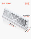 VEVOR Floor Registers 15-Inch 10-Pack Floor Vents for HVAC Baseboard Vents White