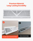 VEVOR Floor Registers 15-Inch 10-Pack Floor Vents for HVAC Baseboard Vents White