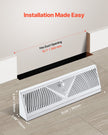VEVOR Floor Registers 15-Inch 10-Pack Floor Vents for HVAC Baseboard Vents White
