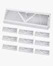 VEVOR Floor Registers 15-Inch 10-Pack Floor Vents for HVAC Baseboard Vents White