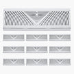 VEVOR Floor Registers 15-Inch 10-Pack Floor Vents for HVAC Baseboard Vents White