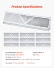 VEVOR Floor Registers 18-Inch 10-Pack Floor Vents for HVAC Baseboard Vents White