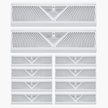 VEVOR Floor Registers 18-Inch 10-Pack Floor Vents for HVAC Baseboard Vents White