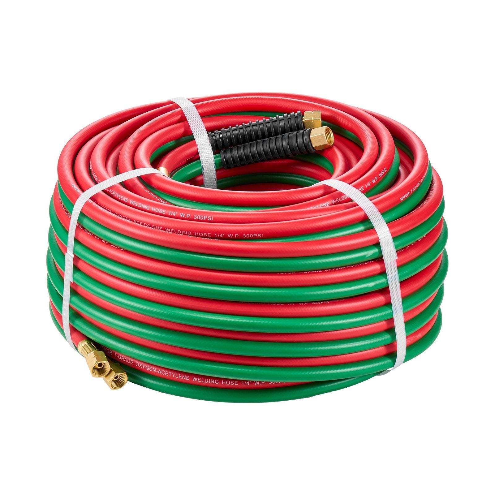 VEVOR Oxygen Acetylene Hose 1/4-Inch x 100FT Oxy Acetylene Hose 300PSI T Grade