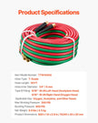VEVOR Oxygen Acetylene Hose 1/4-Inch x 50FT Oxy Acetylene Hose 300PSI T Grade
