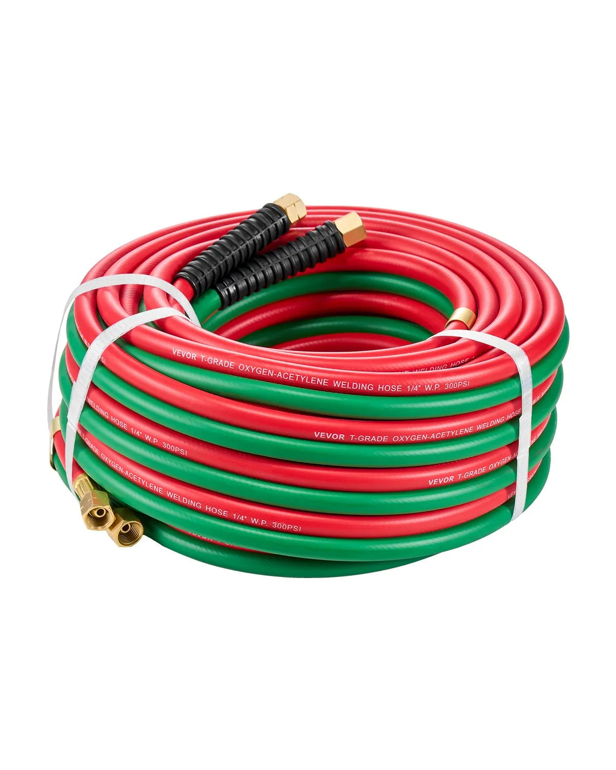 VEVOR Oxygen Acetylene Hose 1/4-Inch x 50FT Oxy Acetylene Hose 300PSI T Grade