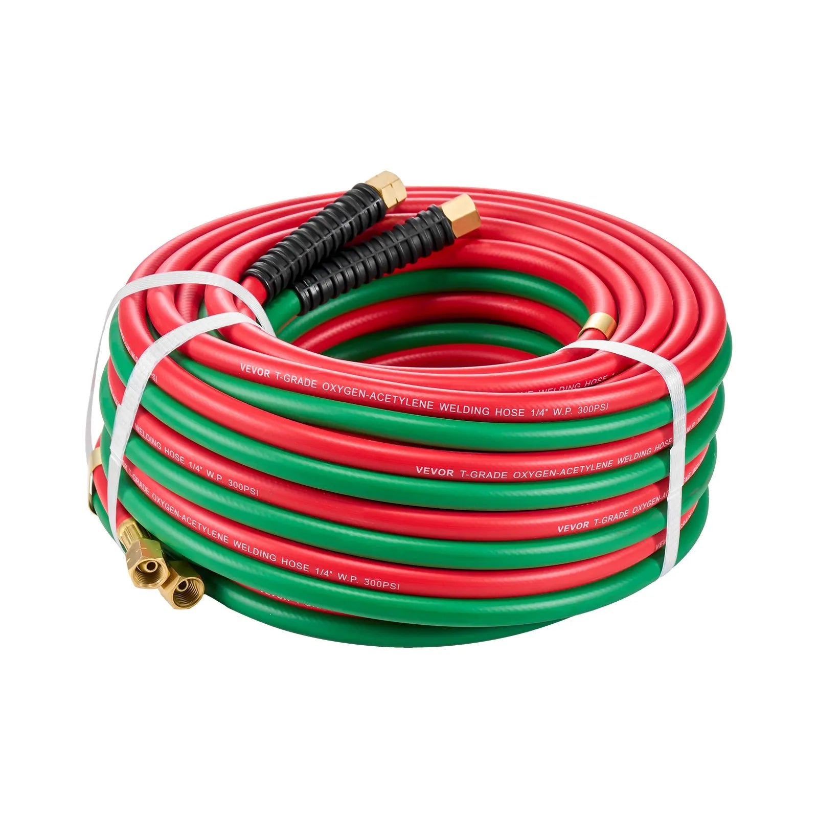 VEVOR Oxygen Acetylene Hose 1/4-Inch x 50FT Oxy Acetylene Hose 300PSI T Grade
