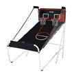 VEVOR Foldable Basketball Arcade Game, 2 Player Indoor Basketball Game, Home Dual Shot Sport with 5 Balls, 8 Game Modes, Electronic Scoreboard, and Inflation Pump, for Kids, Adults (Black & White)