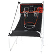 VEVOR Foldable Basketball Arcade Game, 2 Player Indoor Basketball Game, Home Dual Shot Sport with 5 Balls, 8 Game Modes, Electronic Scoreboard, and Inflation Pump, for Kids, Adults (Black & White)