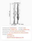 VEVOR Face-Mount Joist Hanger Inner Size 1.57x1.50x7.83 in / 40x38x199 mm 50 Pcs