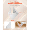 VEVOR Hurricane Ties for Rafters Inner Size 5.31x1.57x2.48 in/135x40x63 mm 25Pcs
