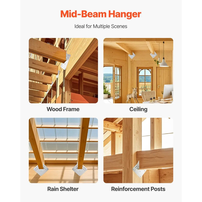 VEVOR Hurricane Ties for Rafters Inner Size 5.31x1.57x2.48 in/135x40x63 mm 25Pcs