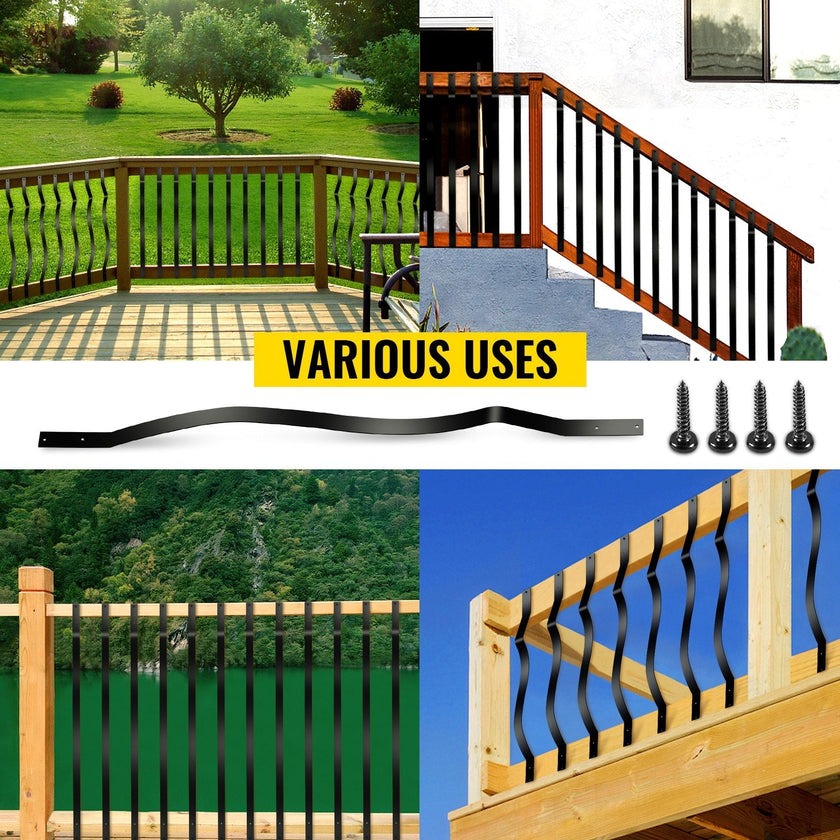 VEVOR Deck Balusters, 26 Pack Metal Deck Spindles, 32.25\