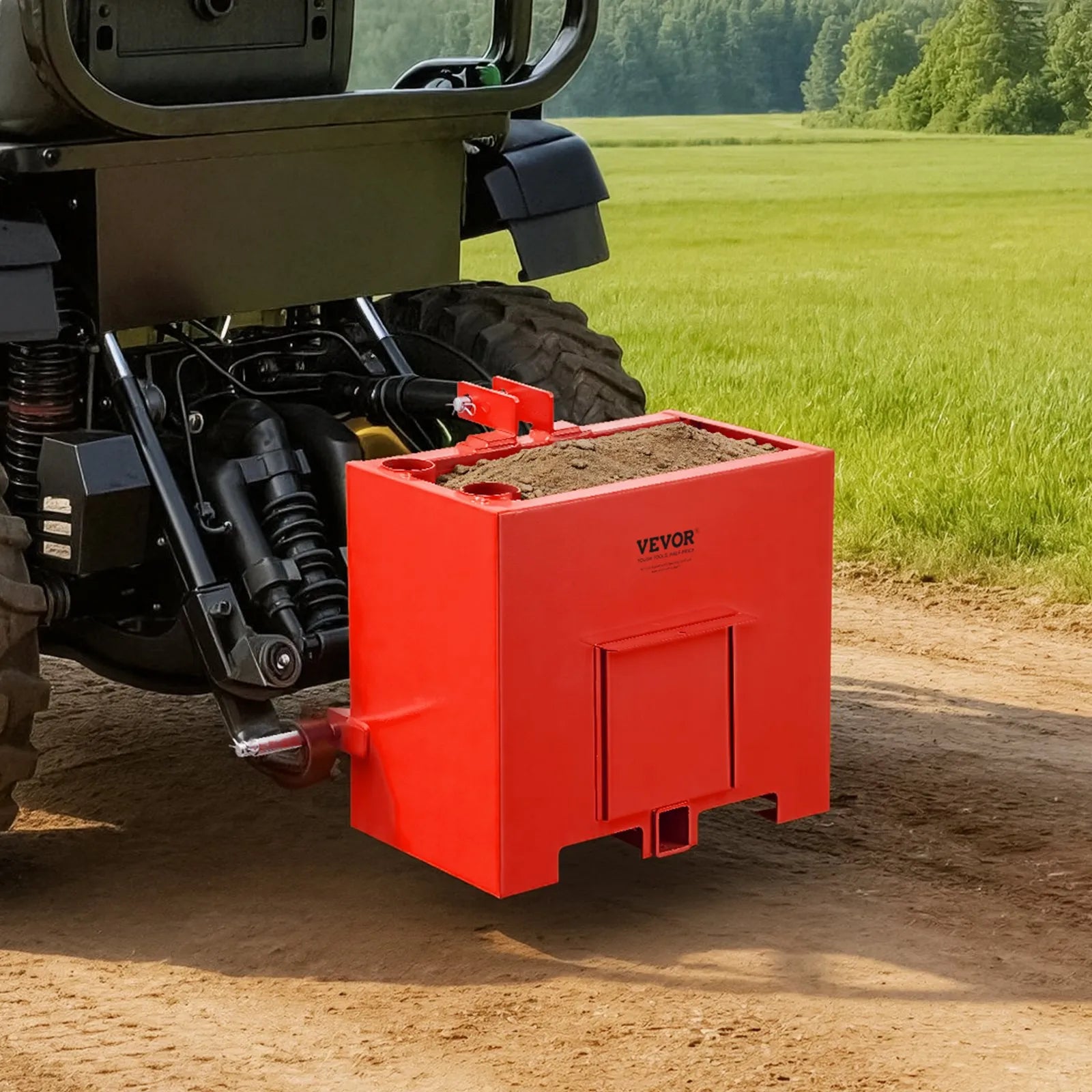 Ballast Box for Category 1 Tractors – 800 lb Capacity with 2