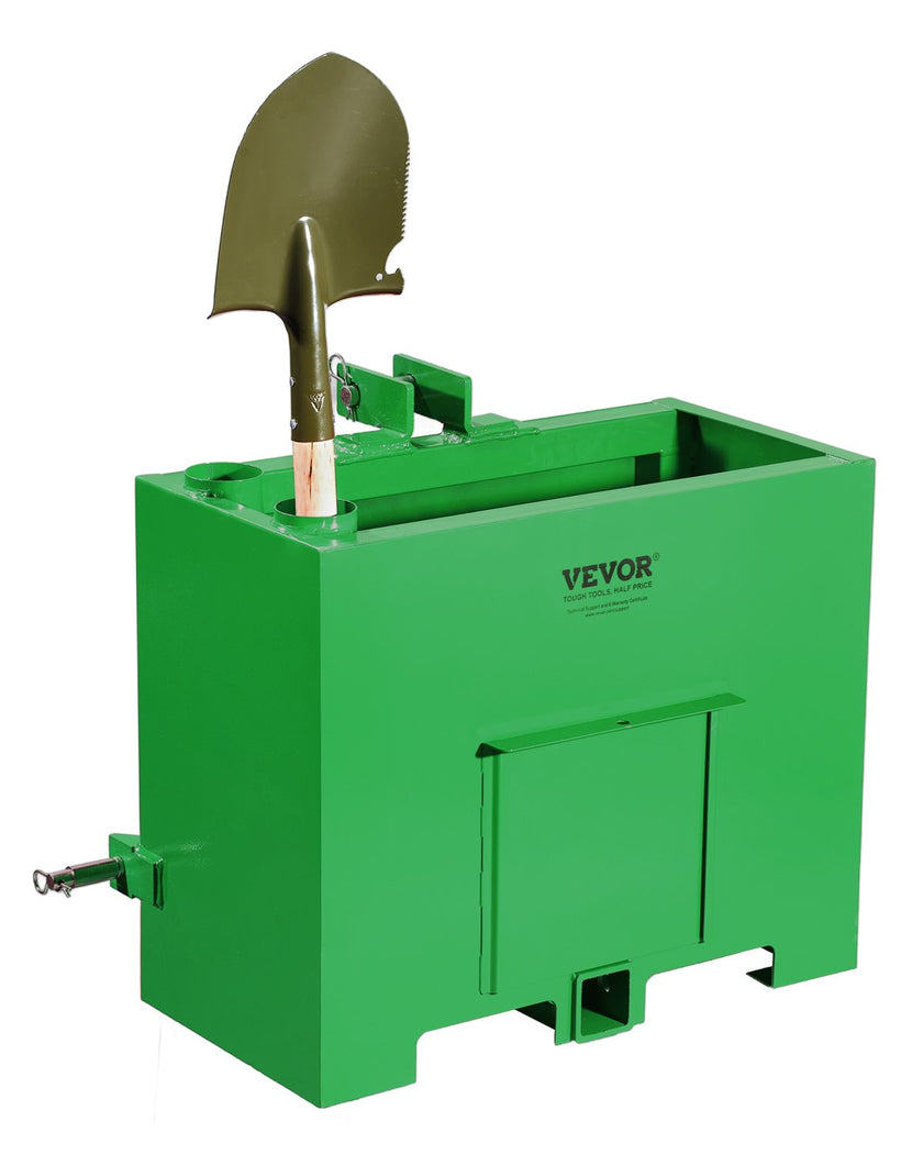 VEVOR Ballast Box 3 Point Category 1 Tractor Easy Tach Hitch Counterweight Green