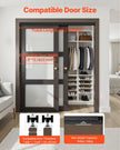 VEVOR Bypass Door Hardware 4ft Bypass Closet Door Track Kit for 2 Door System