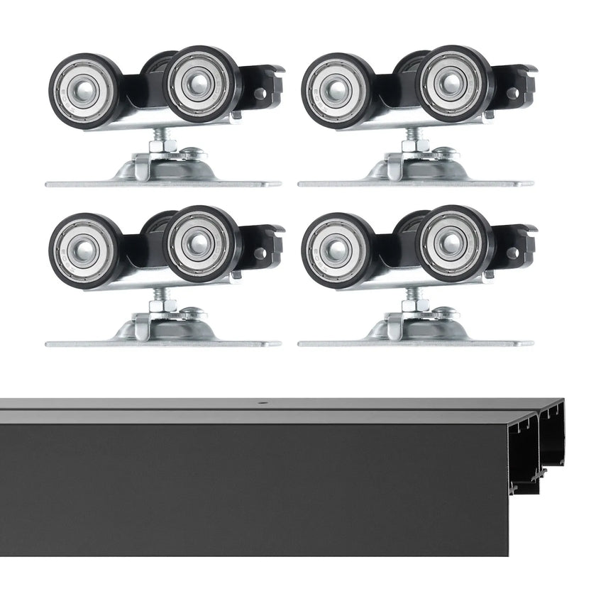 VEVOR Bypass Door Hardware 4ft Bypass Closet Door Track Kit for 2 Door System