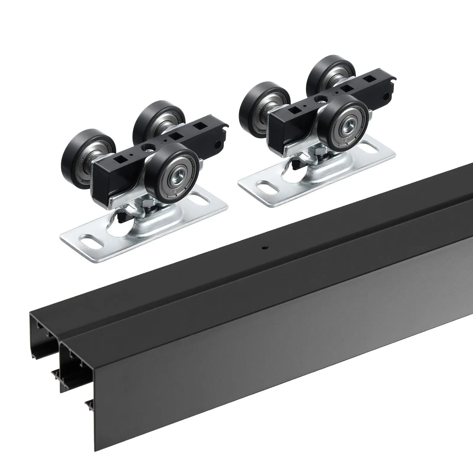 VEVOR Bypass Door Hardware 4ft Bypass Closet Door Track Kit for 2 Door System