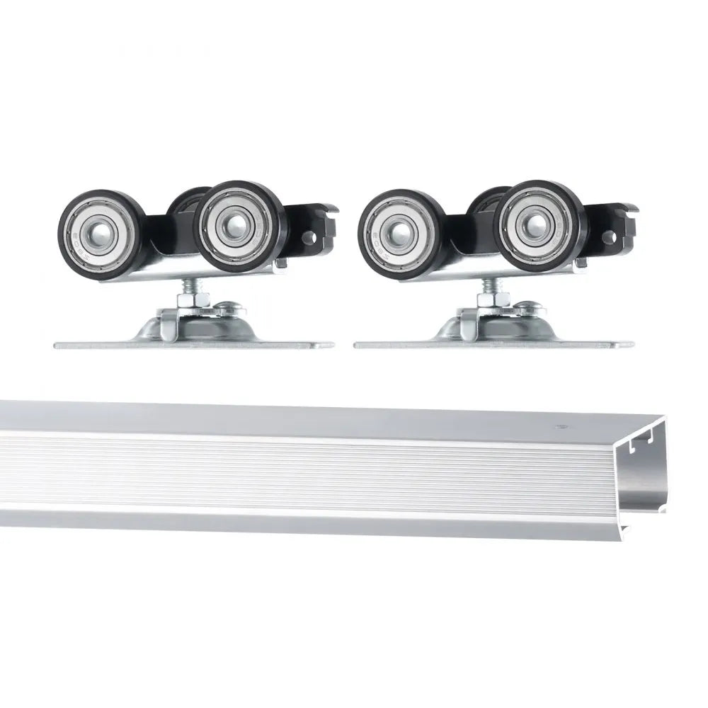 VEVOR Pocket Door Track Kit 6 ft Heavy Duty Pocket Door Hardware Kit 3 Wheels