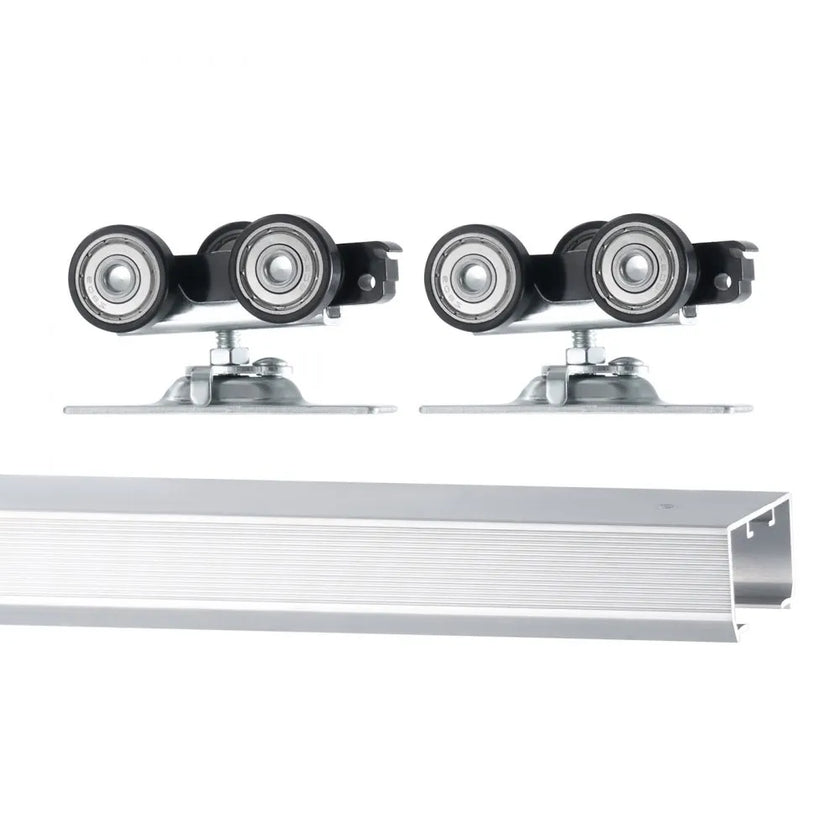VEVOR Pocket Door Track Kit 6 ft Heavy Duty Pocket Door Hardware Kit 3 Wheels