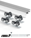 VEVOR Bypass Door Hardware 6ft Bypass Closet Door Track Kit for 2 Door System
