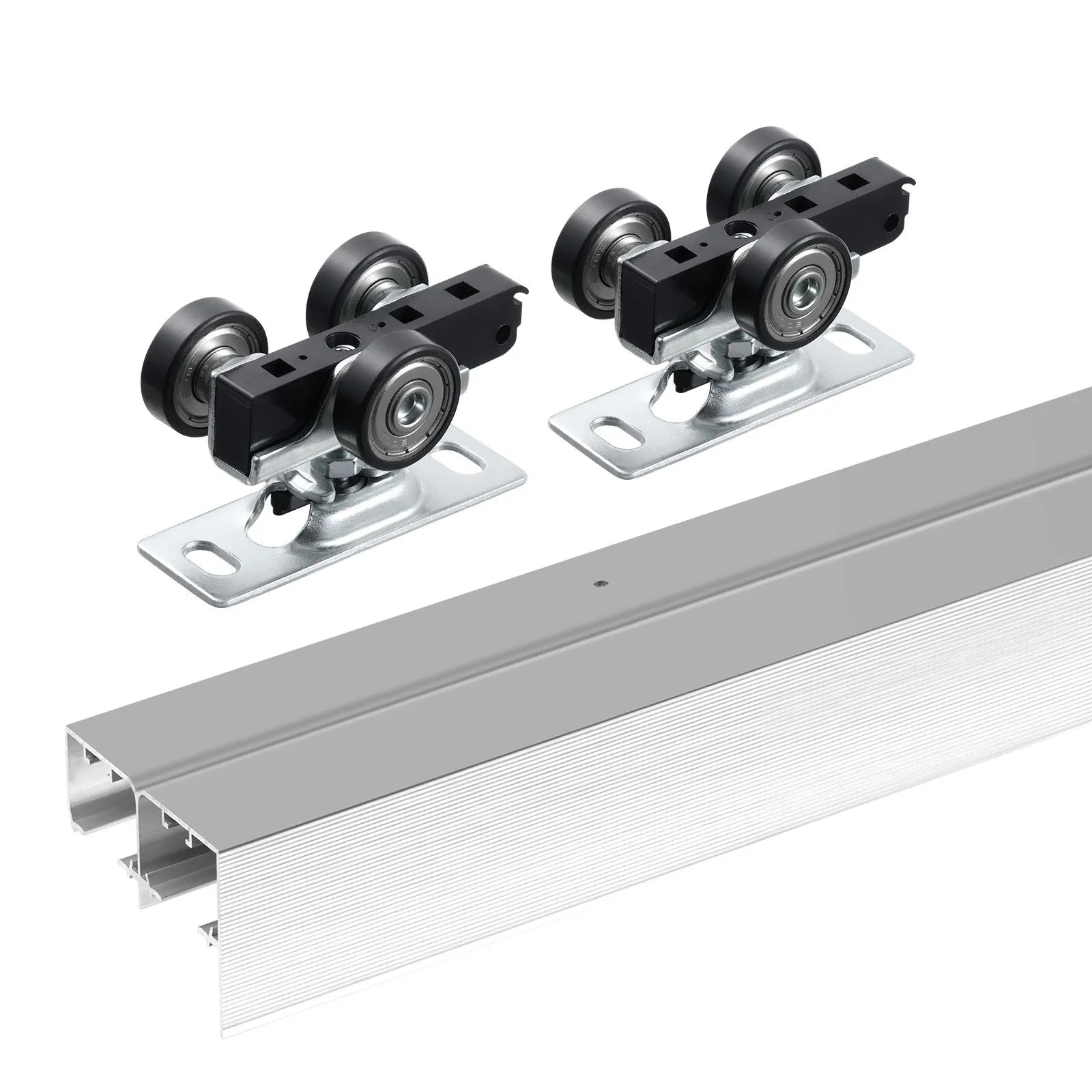 VEVOR Bypass Door Hardware 6ft Bypass Closet Door Track Kit for 2 Door System
