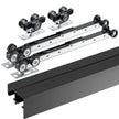 VEVOR Bypass Door Hardware 8ft Bypass Closet Door Track Kit for 2 Door System