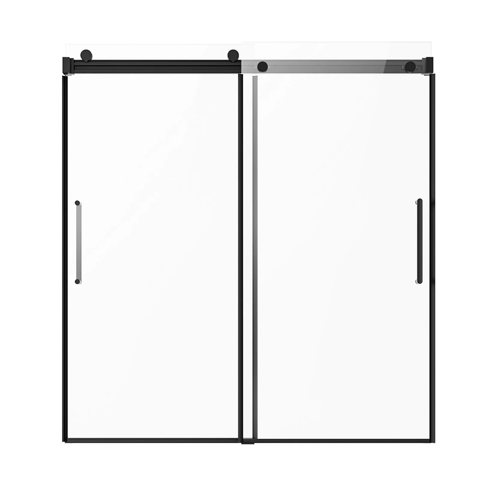 VEVOR Frameless Sliding Bathtub Door 56-60 in.W x 60 in.H Frameless Shower Door