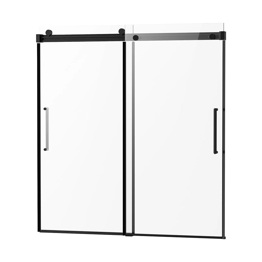 VEVOR Frameless Sliding Bathtub Door 56-60 in.W x 60 in.H Frameless Shower Door