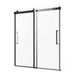 VEVOR Frameless Sliding Bathtub Door 56-60 in.W x 60 in.H Frameless Shower Door