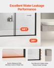 VEVOR Bathtub Shower Door 50-60 in. W x 60 in. H Semi-Frameless Bypass Tub Door