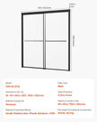 VEVOR Bathtub Shower Door 50-60 in. W x 60 in. H Semi-Frameless Bypass Tub Door