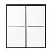 VEVOR Bathtub Shower Door 50-60 in. W x 60 in. H Semi-Frameless Bypass Tub Door