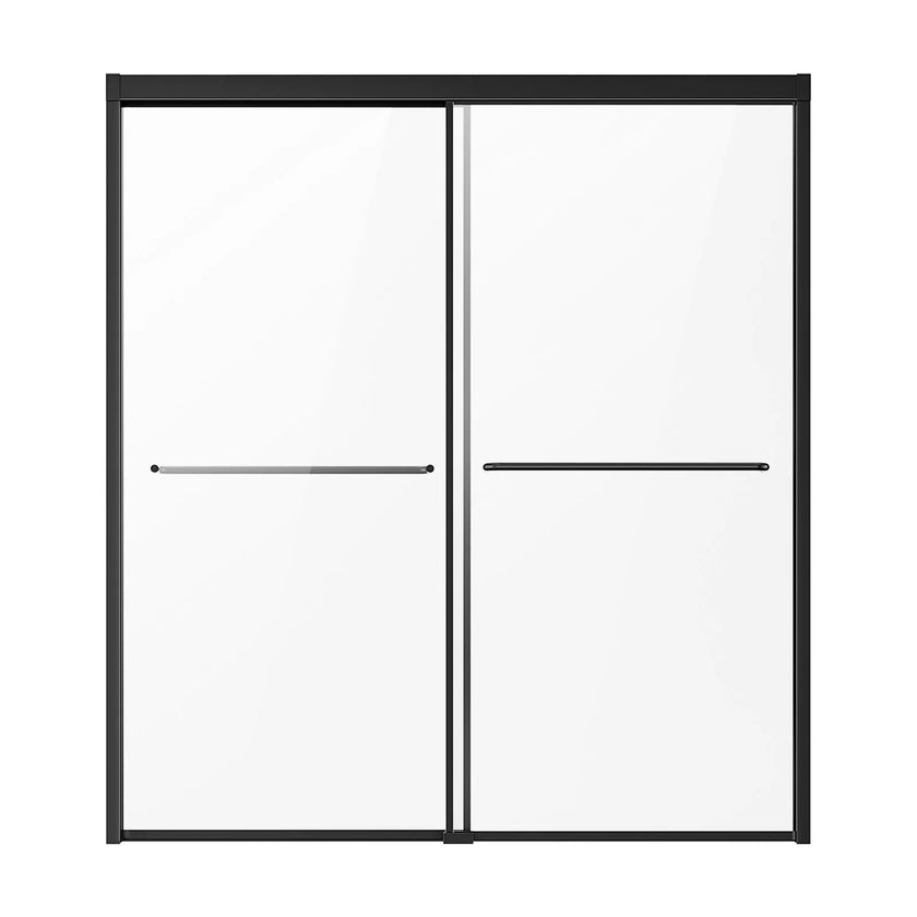 VEVOR Bathtub Shower Door 50-60 in. W x 60 in. H Semi-Frameless Bypass Tub Door