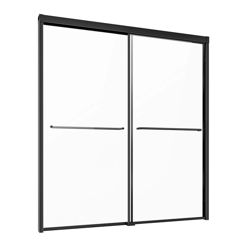 VEVOR Bathtub Shower Door 50-60 in. W x 60 in. H Semi-Frameless Bypass Tub Door